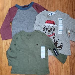 NWT Lot of 3 boys shirts, size 12/12-18 mo